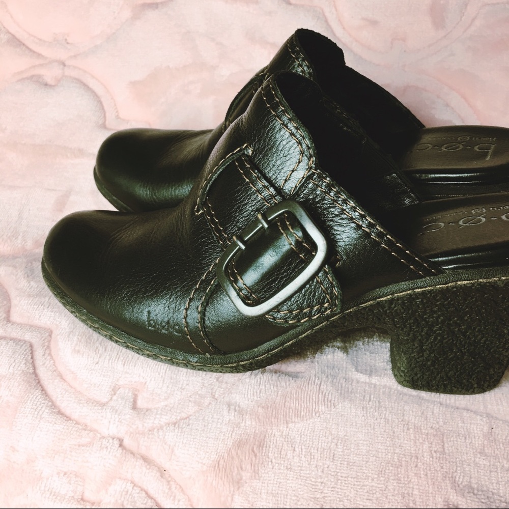 Black Mule Slip on Clog BOC Size 8 1/2 (S-4)